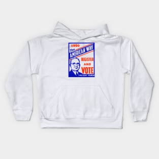 1950 Register and Vote for Truman Kids Hoodie